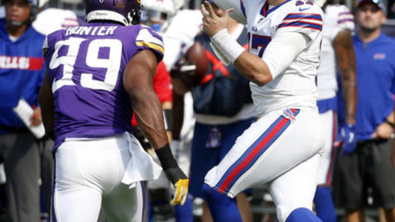 Bills stun Vikings 27-6 in rookie Josh Allen's 1st road start