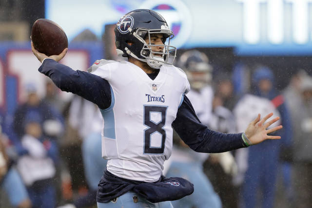 November 05, 2018:.Tennessee Titans quarterback Marcus Mariota (8