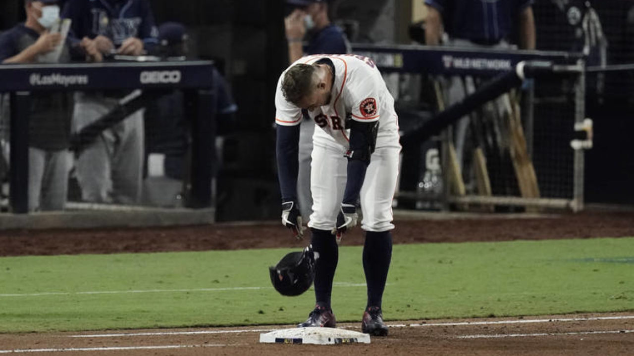 Rays beat Astros 5-2, move within 1 victory of World Series