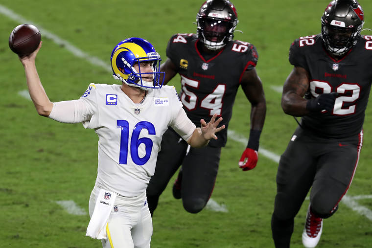 Goff throws for 376 yards, three TDs in Rams' 27-24 win vs. Bucs - West  Hawaii Today