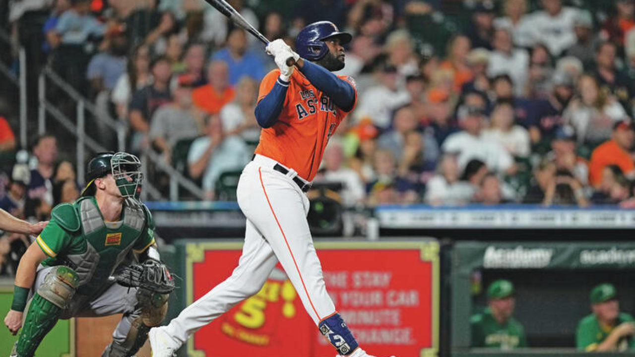 Alvarez hits 3 HRs, Astros beat A's to clinch playoff spot - West Hawaii  Today