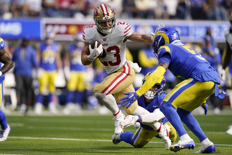 49ers-Rams live updates: McCaffrey passes, catches and runs for TDs