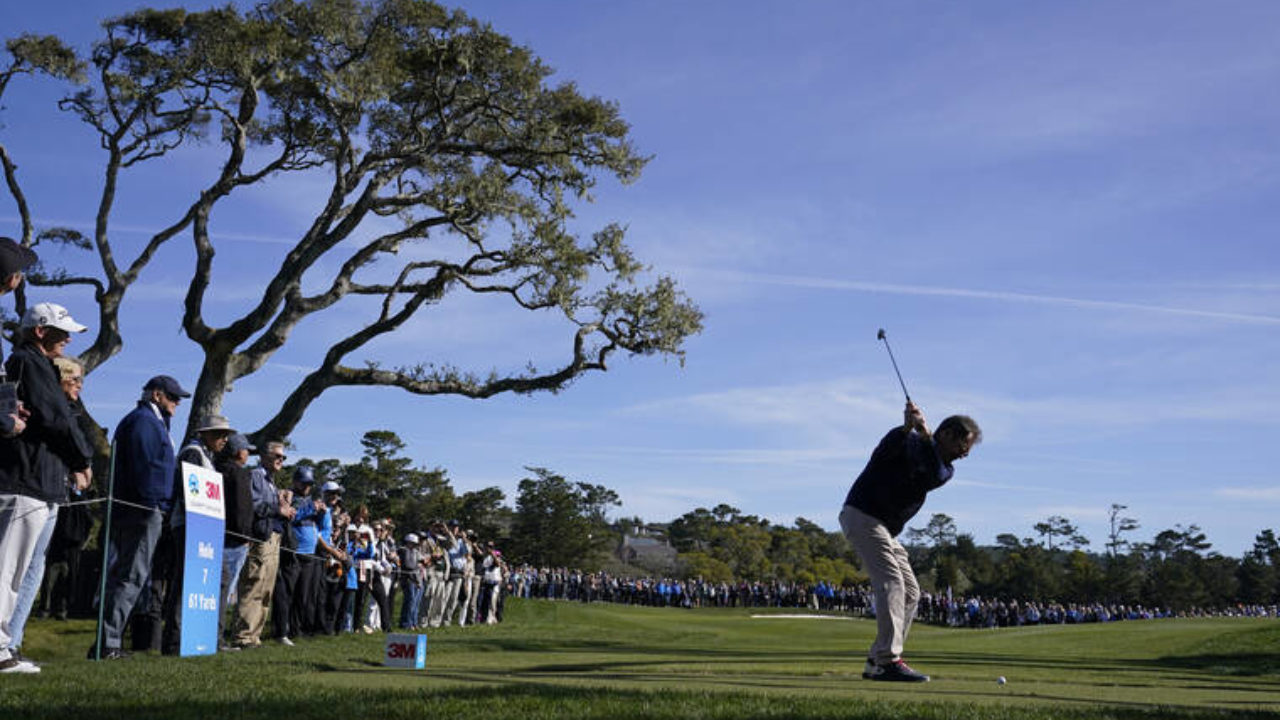 WATCH: Bills' Josh Allen tees off at AT&T Pebble Beach Pro-Am