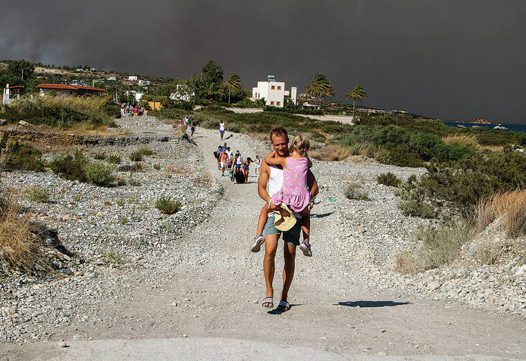 Fire Still Blazing On The Greek Island Of Rhodes As Dozens More Erupt   Web1 Greece Fires 