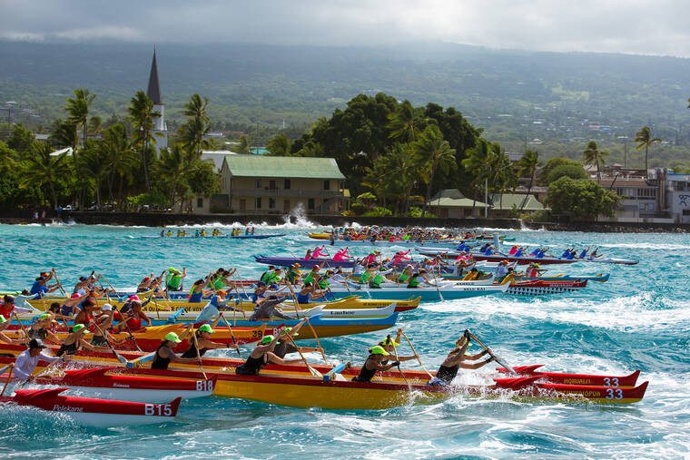 Worldfamous canoe race returns to KailuaKona West Hawaii Today