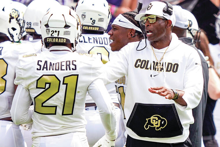 Deion Sanders, head football coach at the University of Colorado, is the  hero African Americans want right now