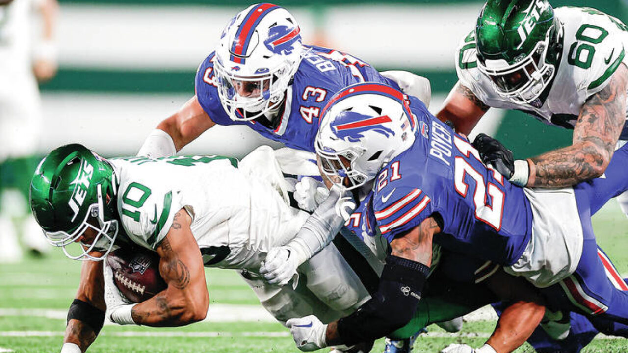 Jets stun Bills 22-16 in overtime, Josh Allen has 4 turnovers, Aaron Rodgers  injures Achilles