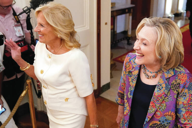 Hillary Clinton joins Jill Biden at the White House to honor recipients ...